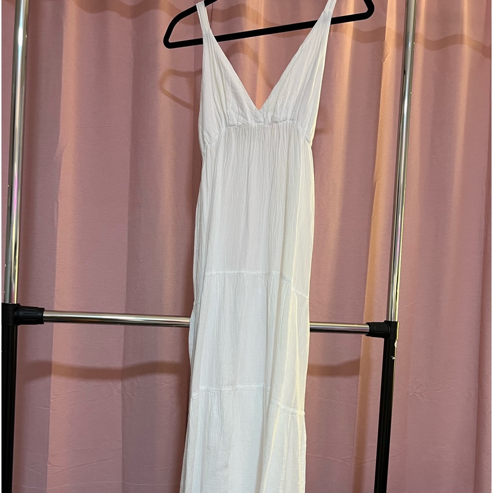 Seaspice white linen maxi dress